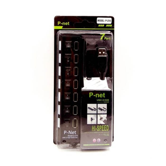 هاب USB کلیددار 7 پورت P-net P-216 — تصویر ۵