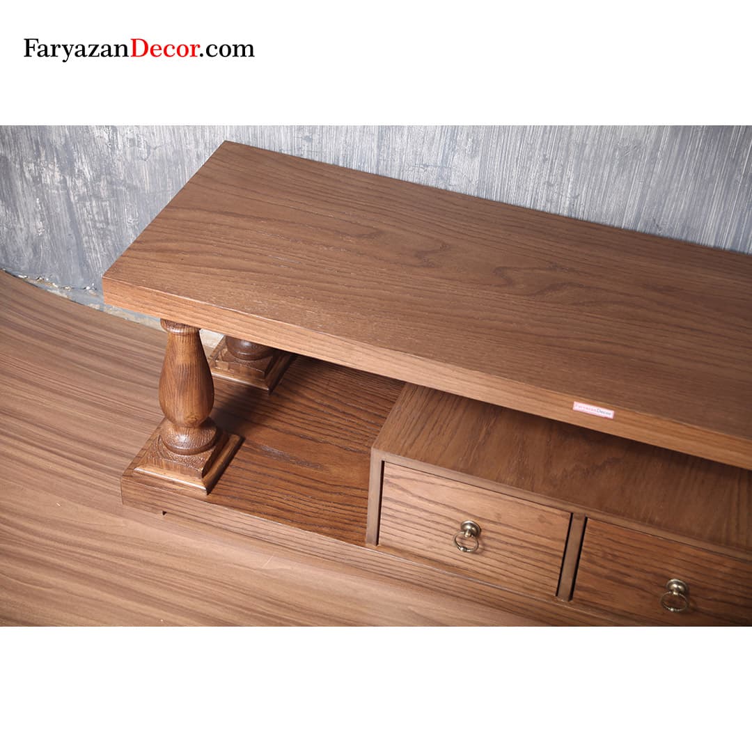 میز تی وی انگلیسی فریازان دکور چوب روکش چوب بلوط — تصویر ۱۲