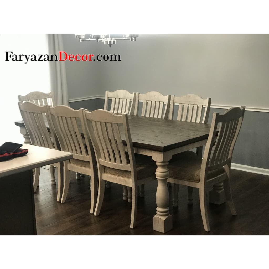 میز غذا خوری فریازان دکور مدل چستر انگلیسی