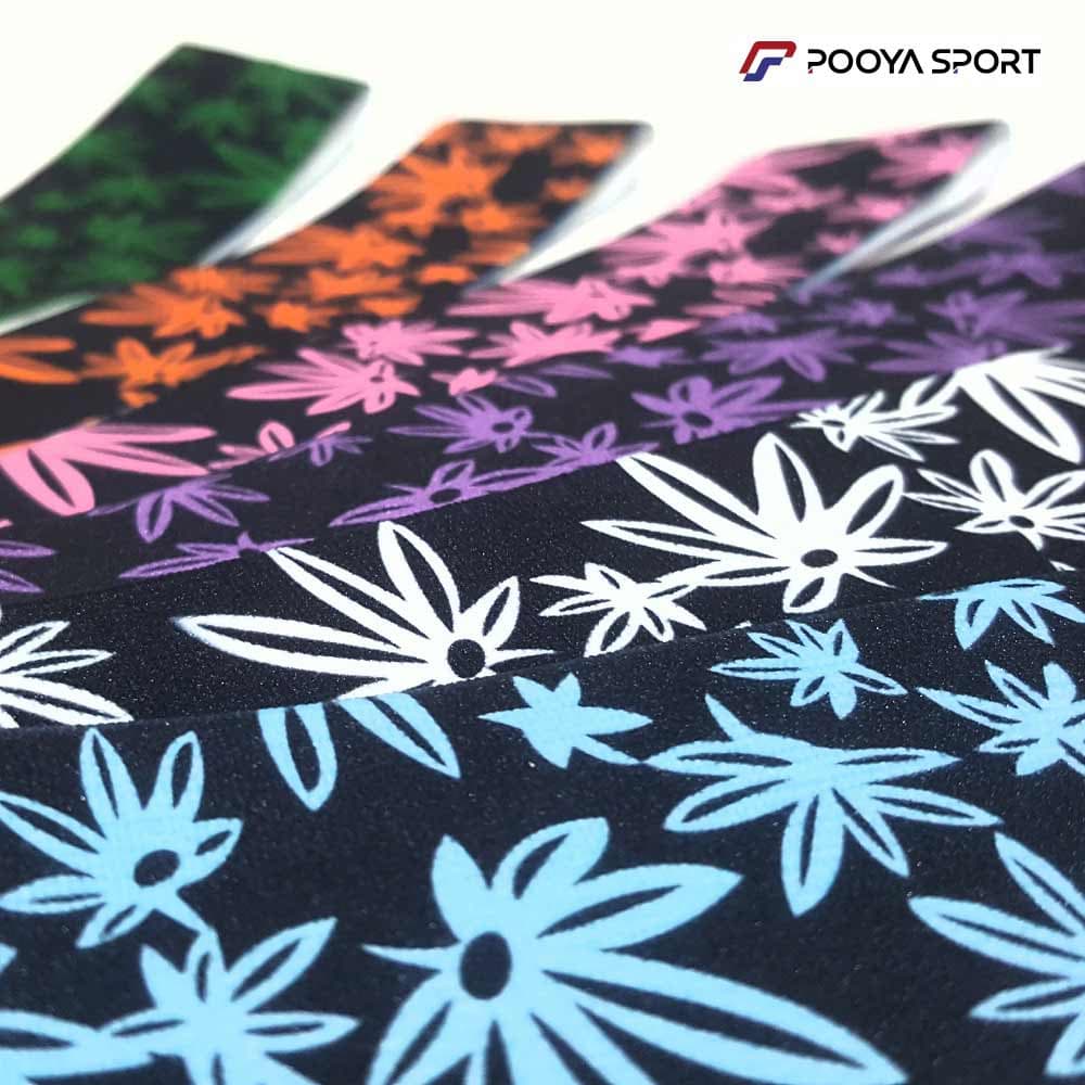 تل مو ورزشی کشی خارجی ترمز دار طرح گل FLOWER پهن اعلا