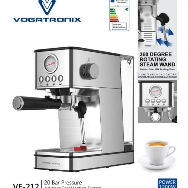 اسپرسوساز ووگاتی VE-212 | فشار 20 بار و بدنه استیل ضد زنگ — تصویر ۲