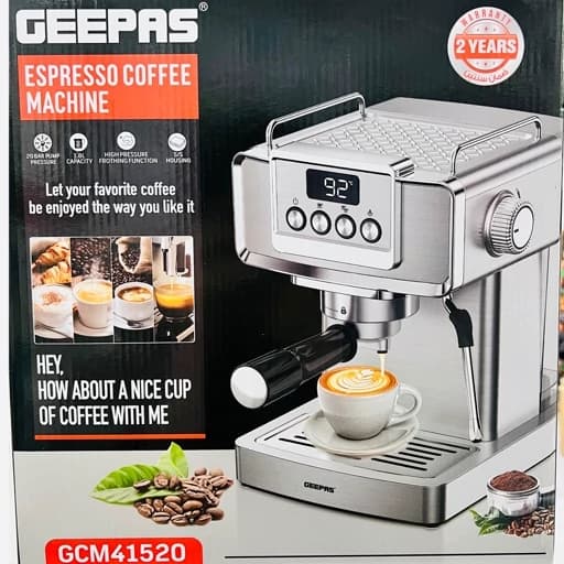 اسپرسو ساز جی پاس استیل مدل GCM41520 | Geepas Espresso Maker — تصویر ۳