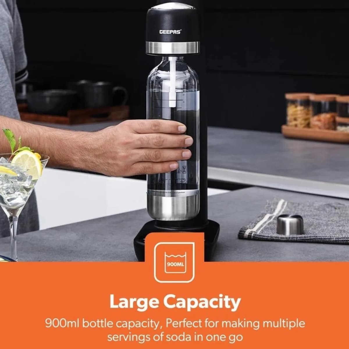 سودا ساز نوشابه‌ساز جیپاس مدل GSM63079UK | خرید Geepas Soda Maker — تصویر ۸