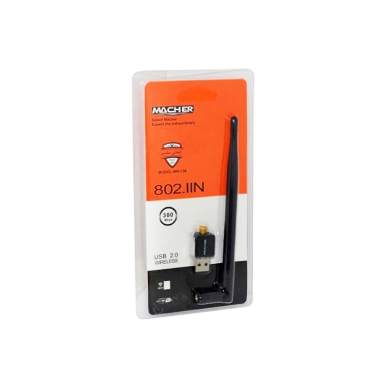 دانگل Wifi شبکه آنتن بلند MACHER مدل MR-136
