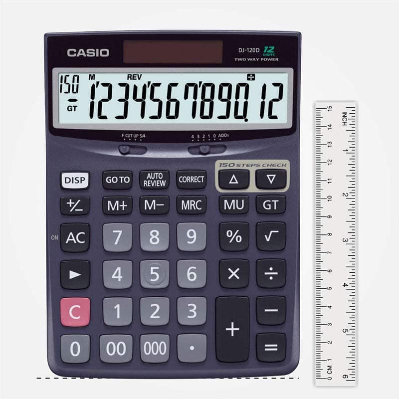 ماشین حساب کاسیو مدل DJ-120D — تصویر ۸