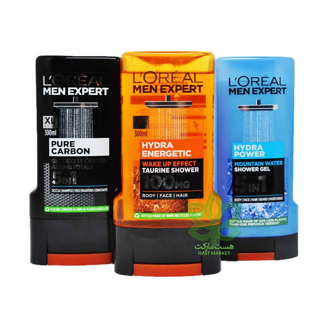 شامپو سر و بدن آقایان آبرسان 300 میل هیدرا انرژی لورآل – loreal — تصویر ۵