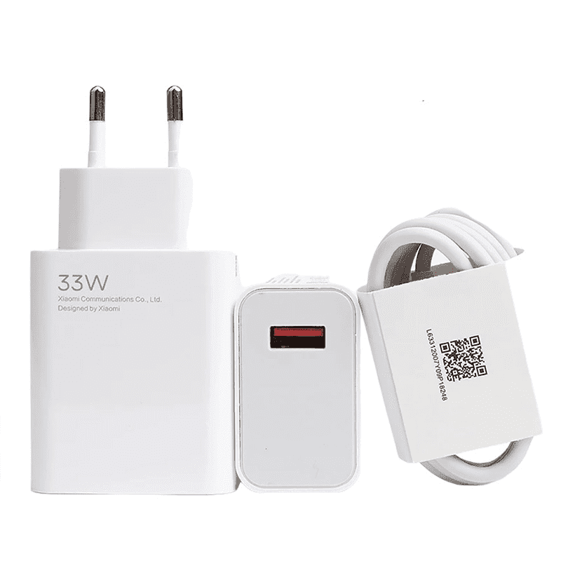 شارژر دیواری شیایومی مدل 33w super fast به همراه کابل تبدیل USB-C