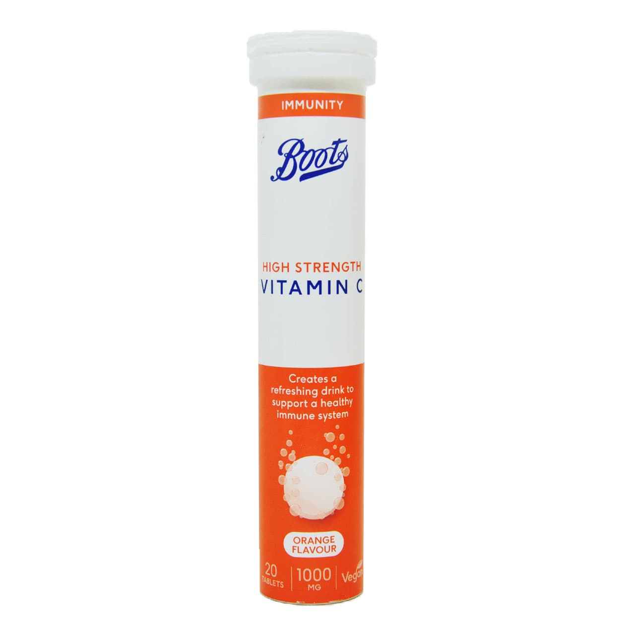 قرص جوشان ویتامین سی 1000 طعم پرتقالی 20 عدد بوتز – boots