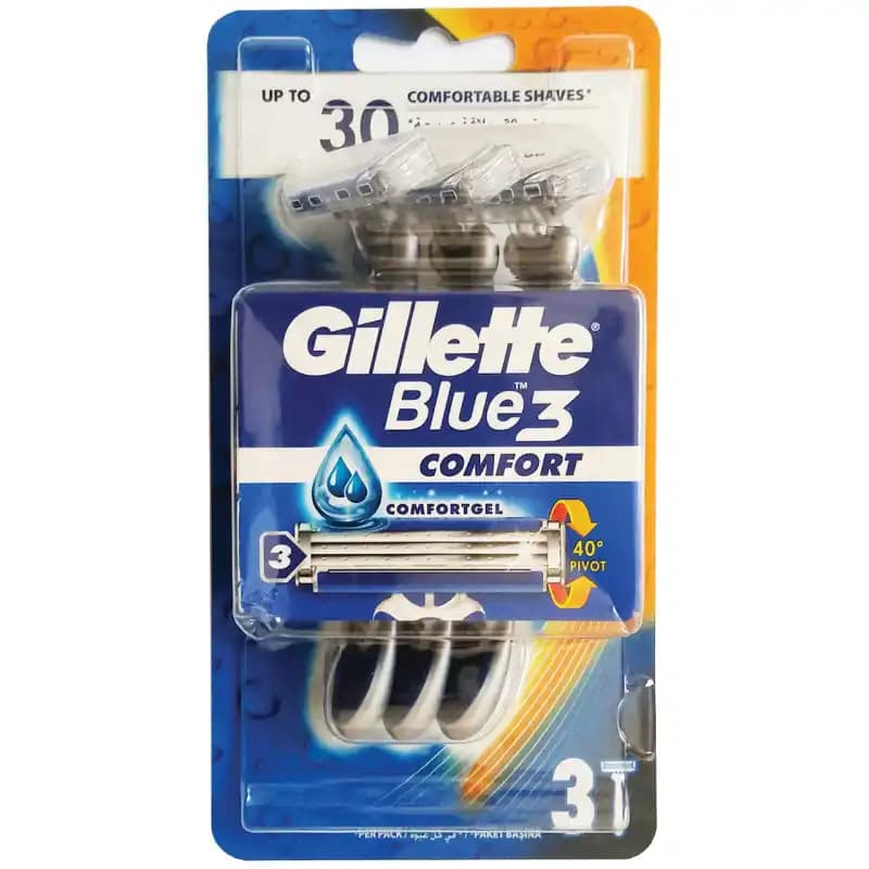 تیغ اصلاح Blue3 ژیلت بلو 3 بسته 3 عددی — تصویر ۷