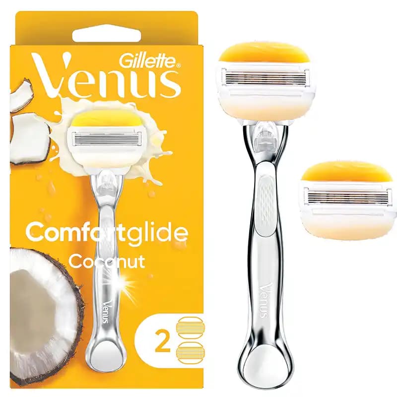 تیغ اصلاح ژیلت ونوس اولای Venus ComfortGlide Olay Plus با 2 یدک — تصویر ۵
