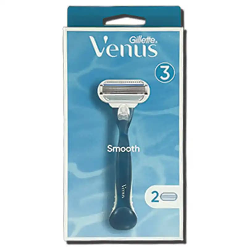 تیغ اصلاح ژیلت ونوس اسموث Venus Smooth با 2 یدک — تصویر ۳