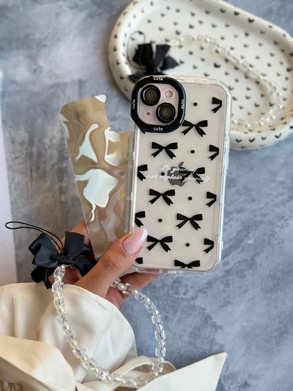 قاب Cute Bow Tie با آویز (کدC2074) — تصویر ۸