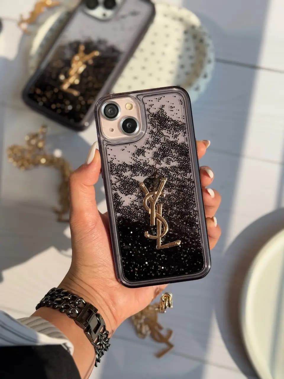 قاب Black YSL آکواریومی با آویز (کدC1936) — تصویر ۸