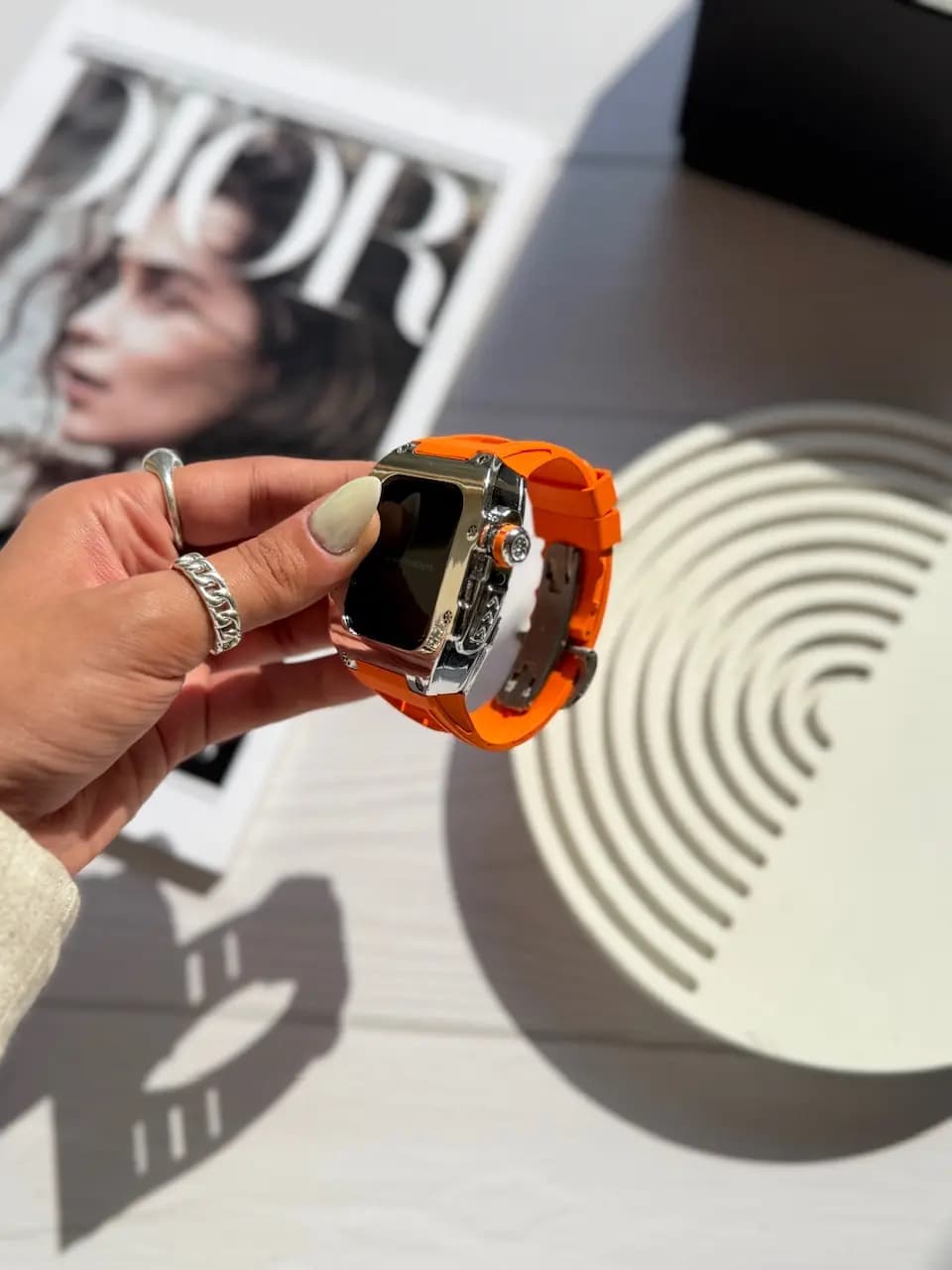 بند و گارد اپل واچ Titan Orange (کدw5037) — تصویر ۳