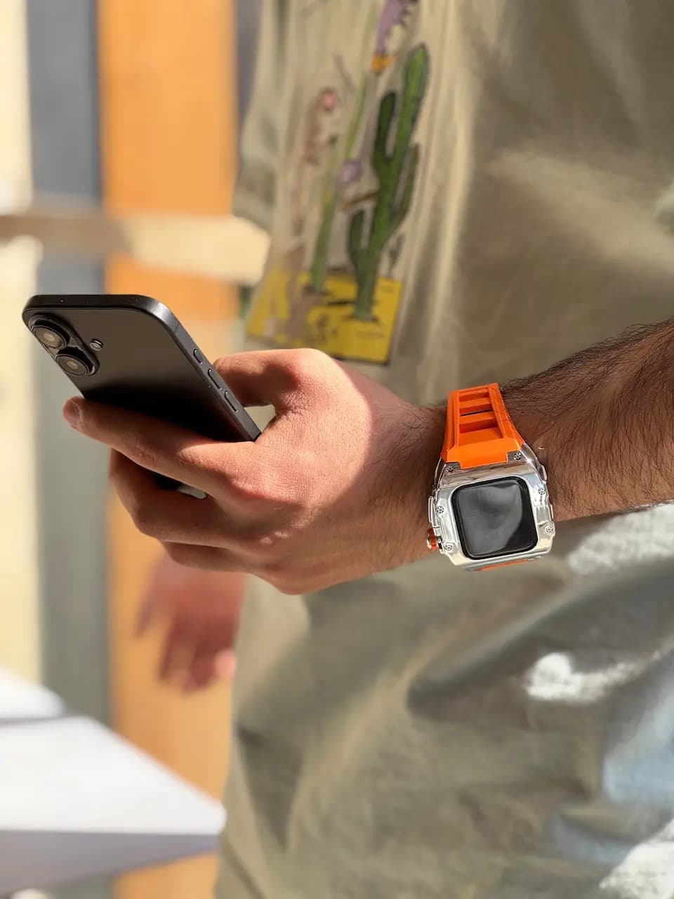 بند و گارد اپل واچ Titan Orange (کدw5037) — تصویر ۵
