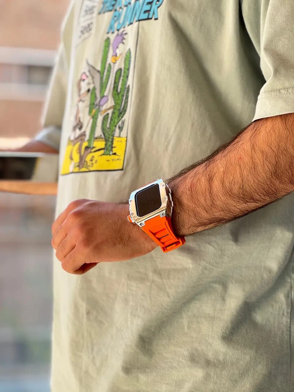بند و گارد اپل واچ Titan Orange (کدw5037) — تصویر ۴