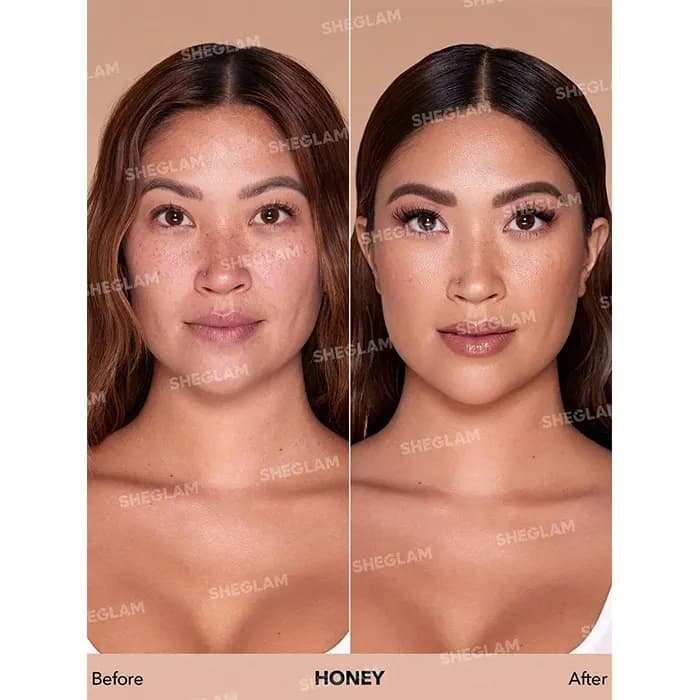کرم پودر آبرسان شیگلم رنگ Honey — تصویر ۶