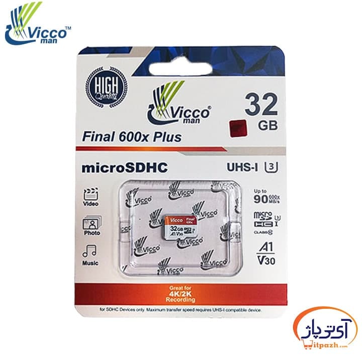 کارت حافظه microSD A1 U3 V30 ظرفیت 32 گیگابایت ویکومن سرعت 90m/s — تصویر ۵