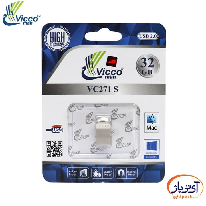 فلش مموری USB2.0 ویکومن 32 گیگابایت مدل VC271 — تصویر ۳