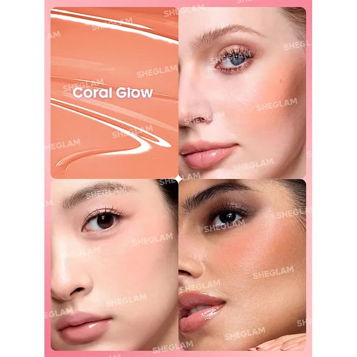 رژ گونه مایع رنگ Coral Glow شیگلم — تصویر ۷