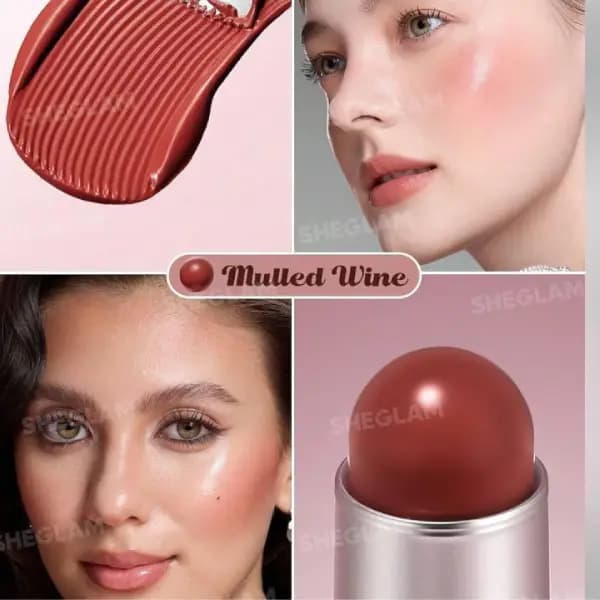 رژگونه کره ای مدل Buttery bliss رنگ mulled wine شیگلم — تصویر ۳