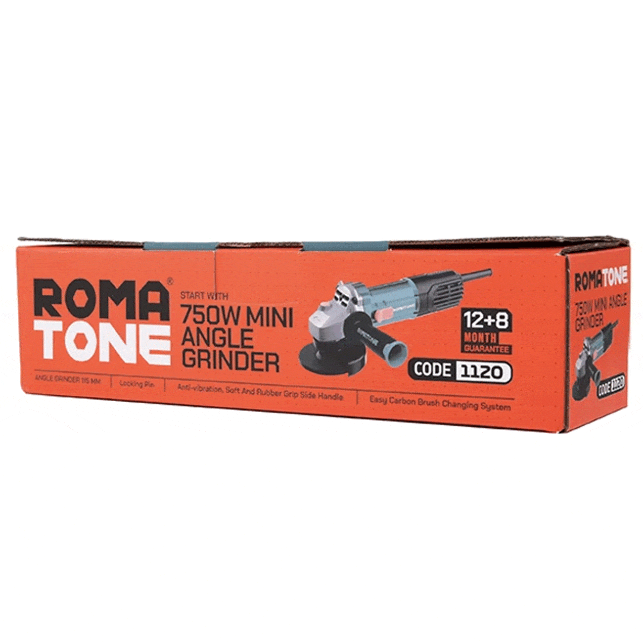 مینی فرز 750 وات روماتون Romatone مدل 1120 قطر 115 میلی‌متر — تصویر ۴