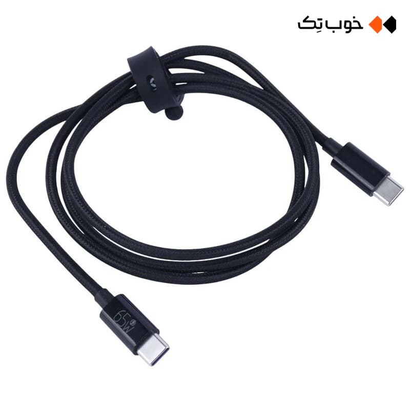 کابل شارژ دوسر Type C هترون مدل HC605HB — تصویر ۳