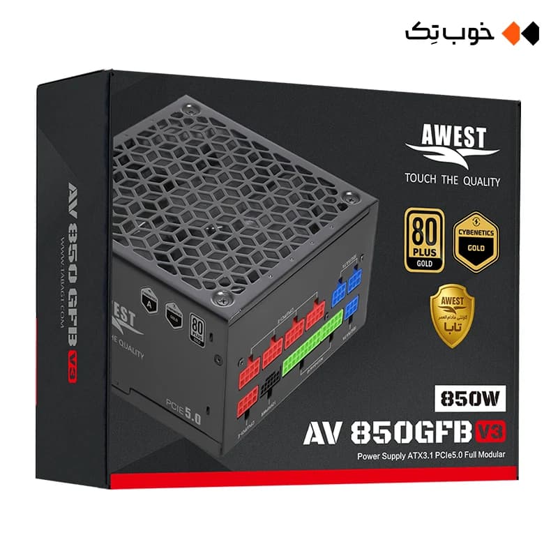 پاور 850 وات فول ماژولار اوست مدل AV850-GFB V3 — تصویر ۵