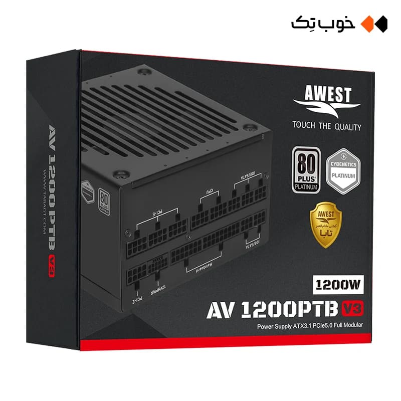 پاور 1200 وات فول ماژولار اوست مدل AV1200-PTB V3 — تصویر ۵