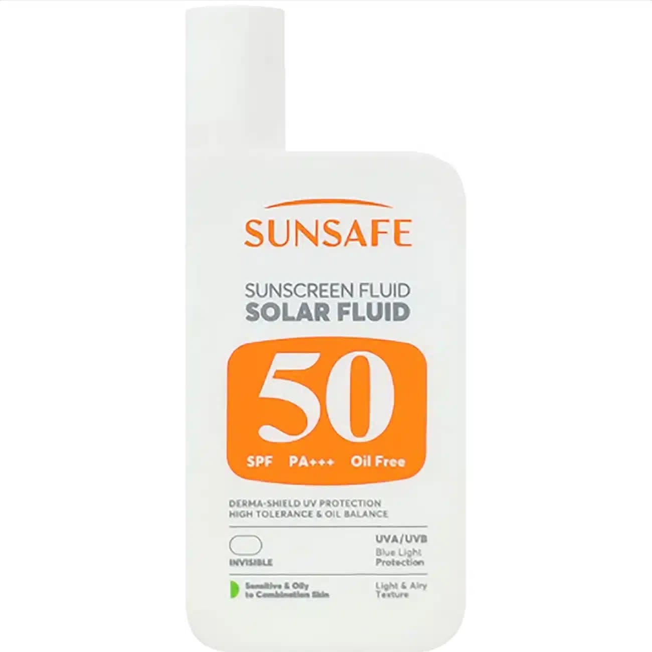 ضد آفتاب فلوئید سان سیف مدل SPF50 مناسب پوست چرب و مختلط 55 میلی‌لیتر