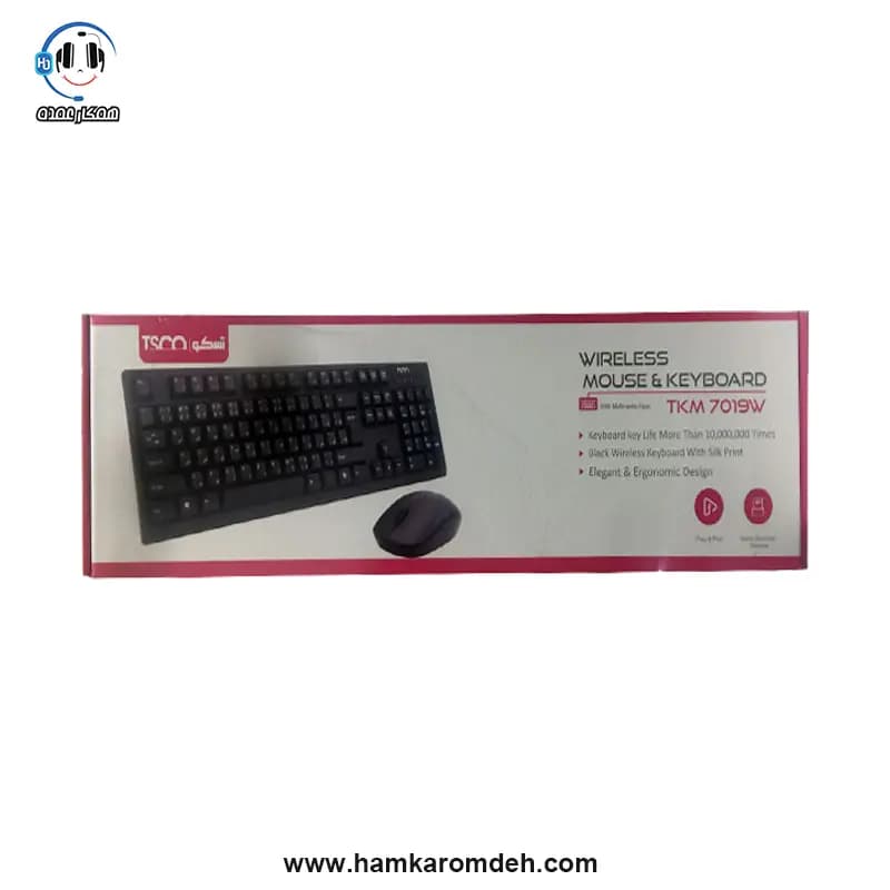 کیبورد و ماوس بی سیم TKM 7019W تسکو (TSCO) — تصویر ۵