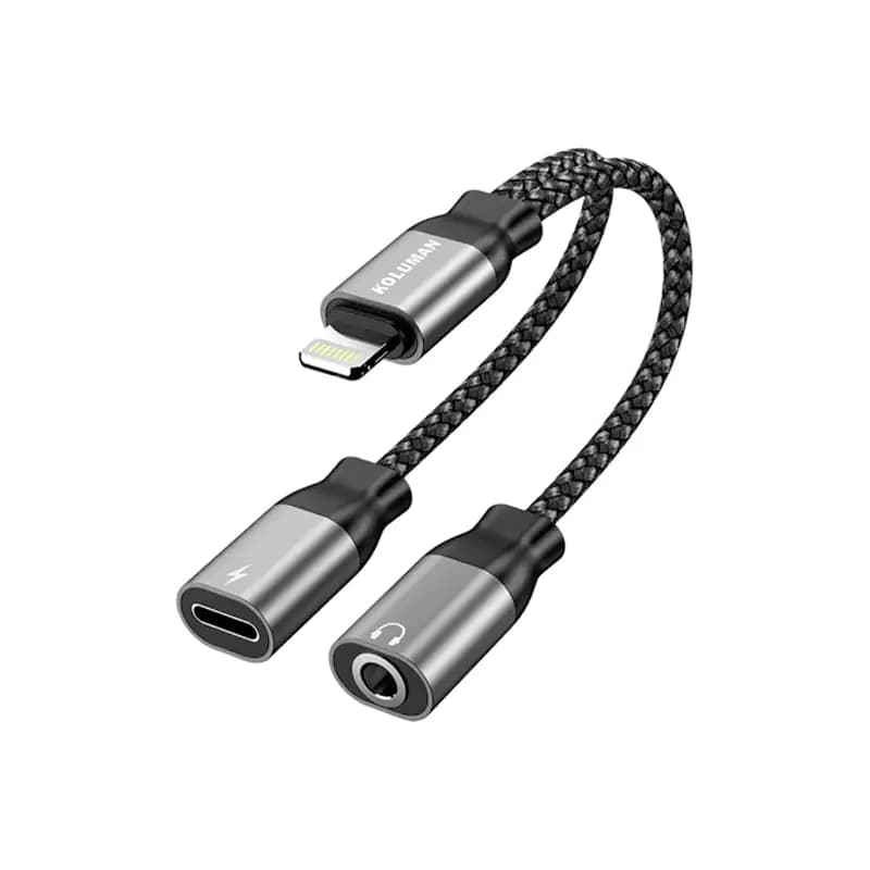 کابل تبدیل آیفون به AUX/لایتنینگ K-CA4 کلومن (Koluman)