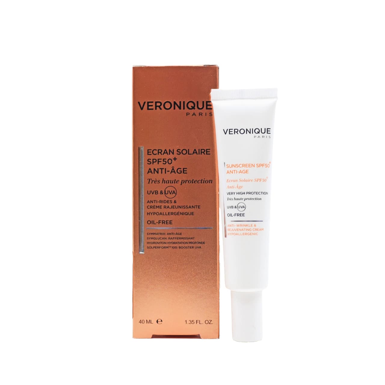 کرم ضد آفتاب بهبود دهنده چروک SPF 50 ورونیک 40 میلی لیتر