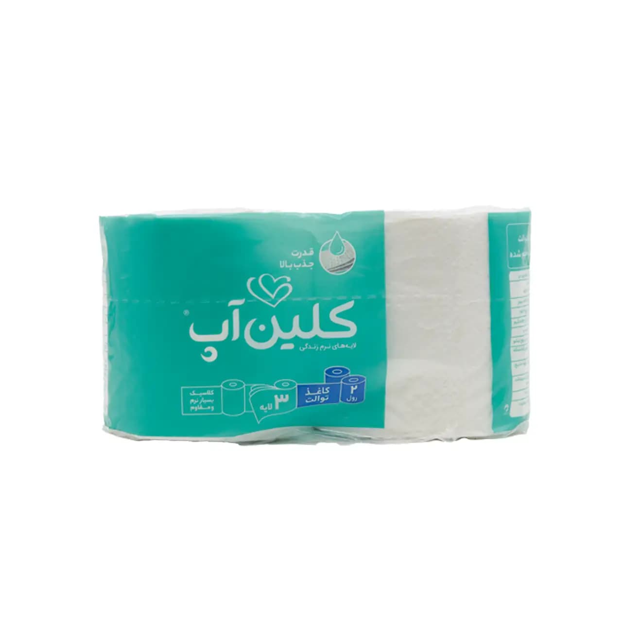 دستمال توالت سه لايه کلين آپ 2 عددی