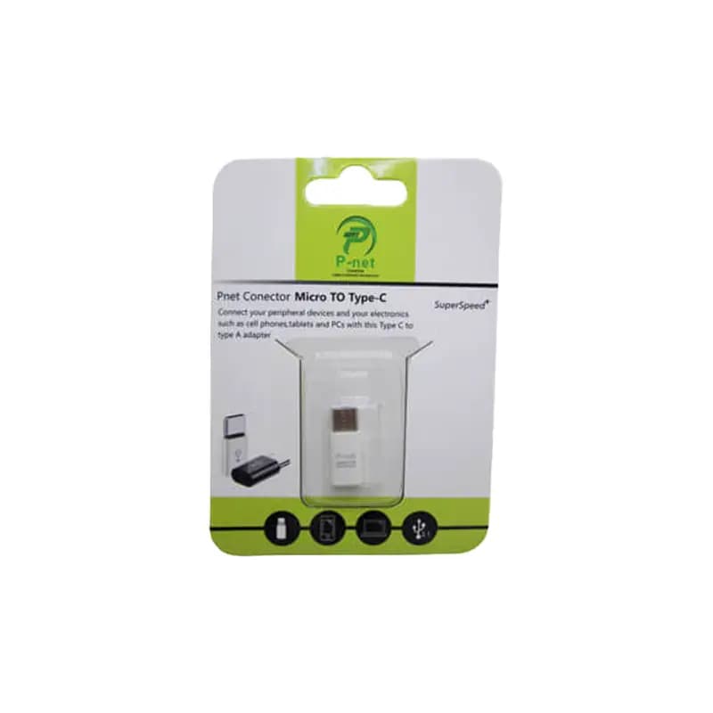 تبدیل Microusb به تایپ سی مدل PT-103 پی نت (Pnet)