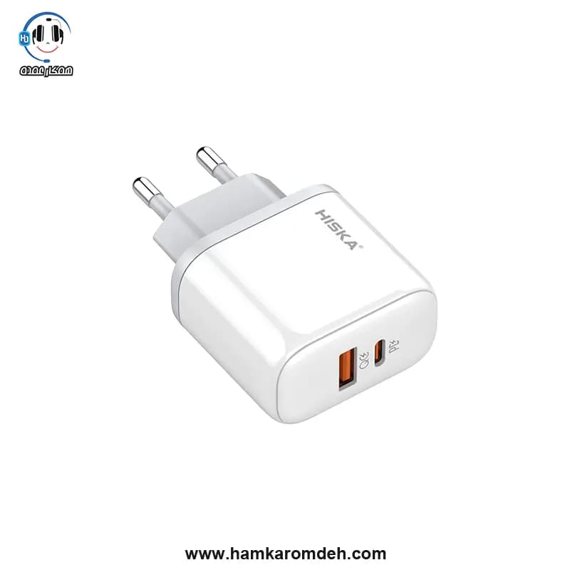 شارژ دیواری H-108 PD هیسکا (HISKA) به همراه کابل USB-C — تصویر ۴