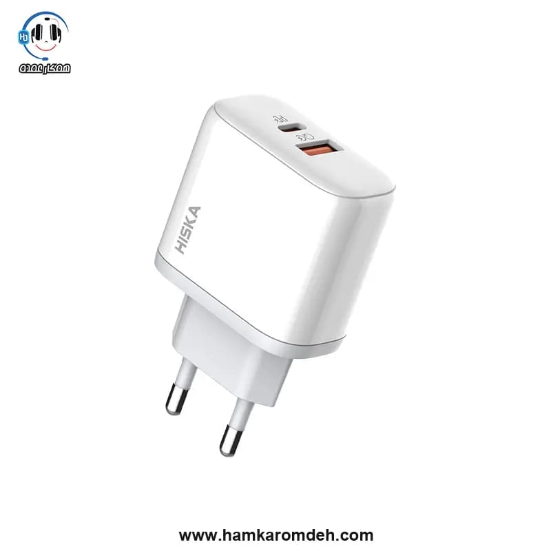 شارژ دیواری H-108 PD هیسکا (HISKA) به همراه کابل USB-C — تصویر ۵