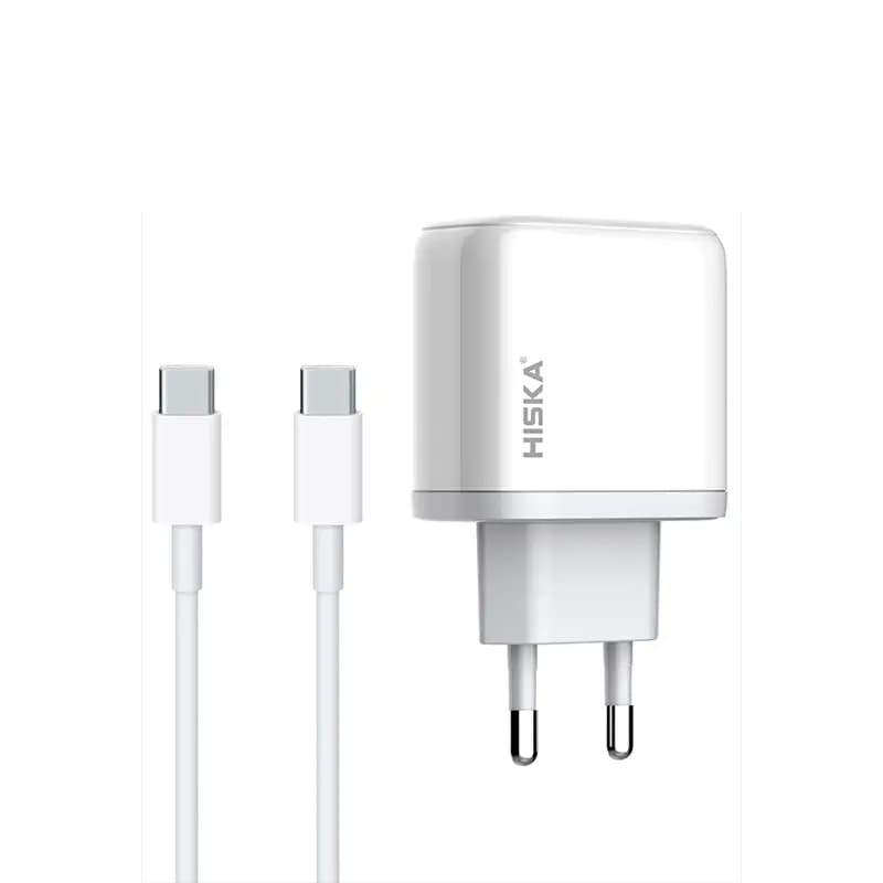 شارژ دیواری H-108 PD هیسکا (HISKA) به همراه کابل USB-C — تصویر ۲