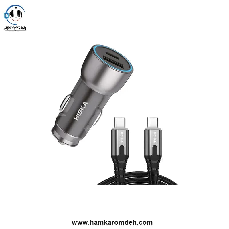 شارژر فندکی HCC-316 هیسکا (HISKA) همراه کابل USB-C — تصویر ۸