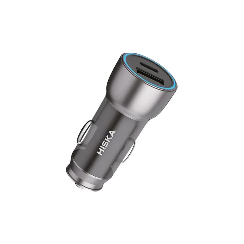 شارژر فندکی HCC-316 هیسکا (HISKA) همراه کابل USB-C