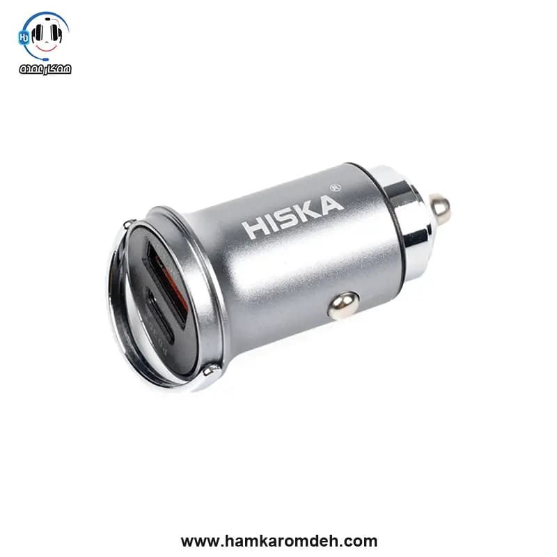 شارژر فندکی HCC-306 هیسکا (HISKA) به همراه کابل USB-C — تصویر ۶