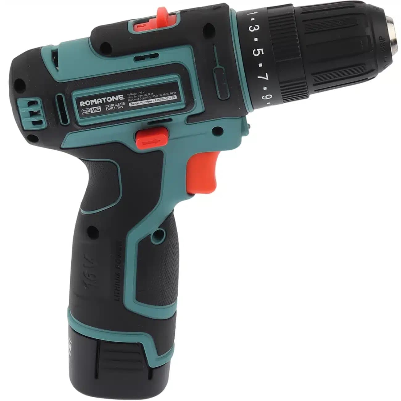 دریل پیچ گوشتی شارژی روماتون ROMATONE مدل 4155 دو باتری 16 ولت — تصویر ۴