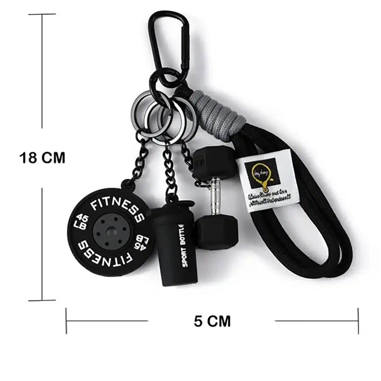 جاکلیدی ورزشی مدل dumbbell shaker weight طرح وزنه، شیکر و دمبل — تصویر ۵