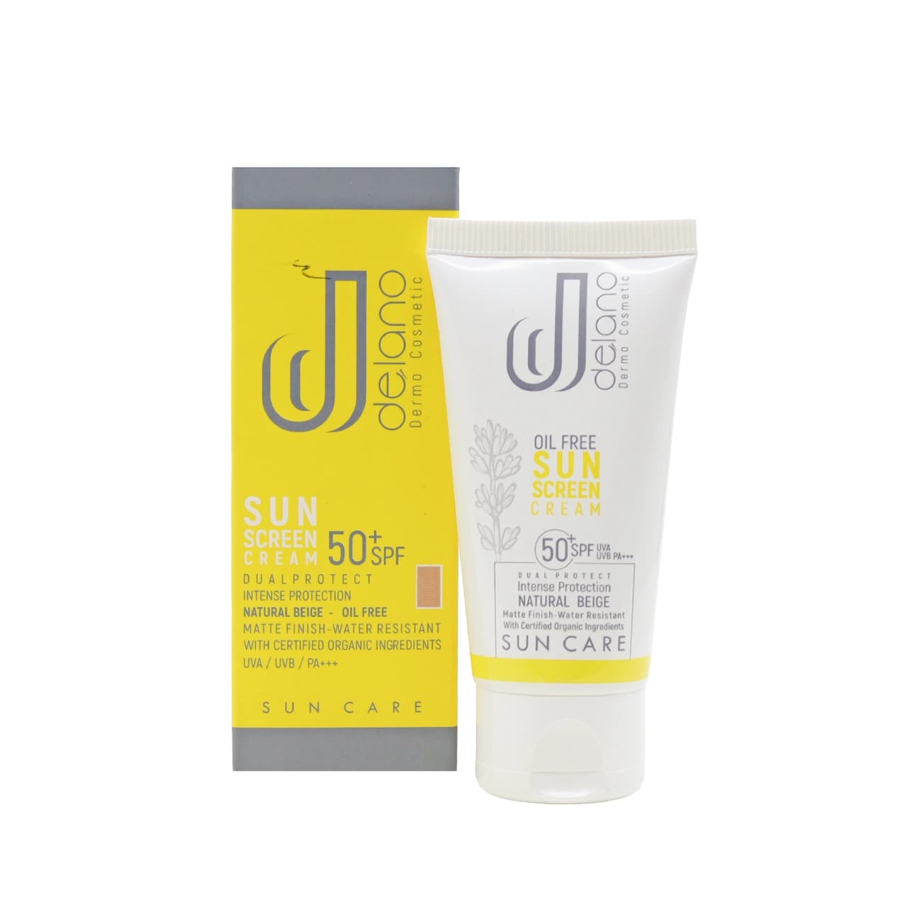 کرم ضد آفتاب رنگی SPF 50 دلانو 50 میلی لیتر