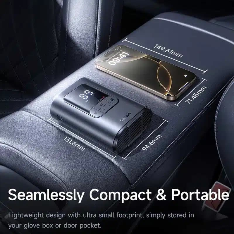 پمپ باد شارژی باسئوس مدل Baseus Gon Trip VA1 Super Mini — تصویر ۵