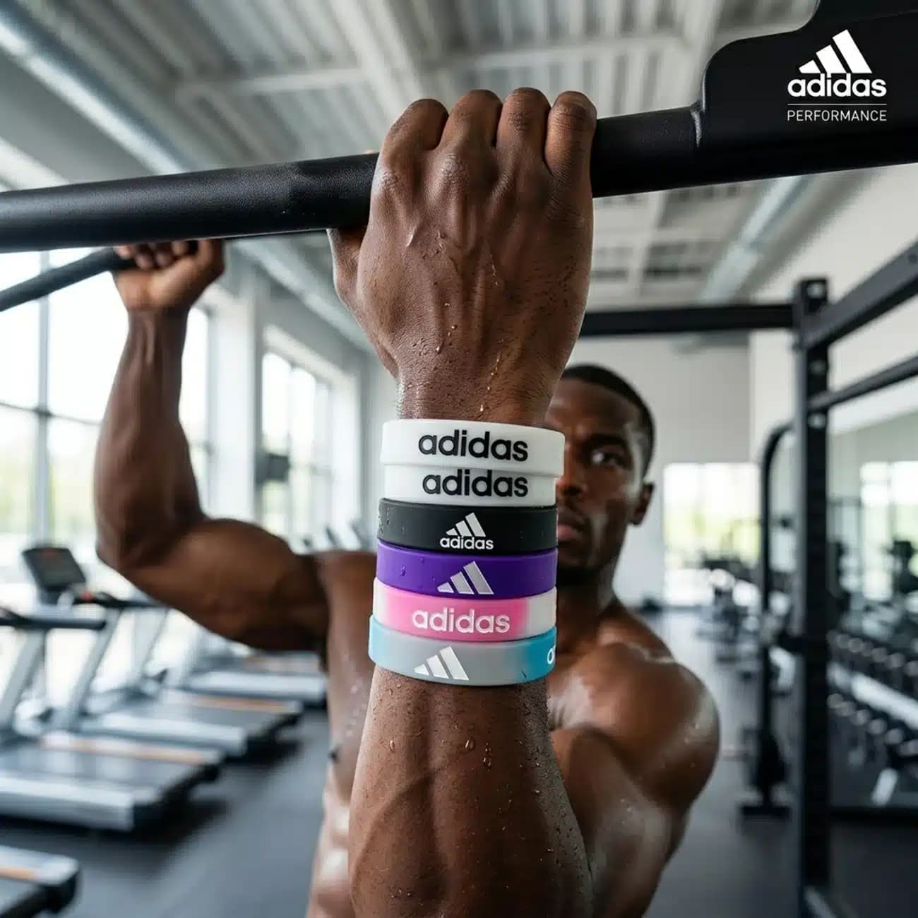مچ بند ورزشی سیلیکونی آدیداس Adidas — تصویر ۶
