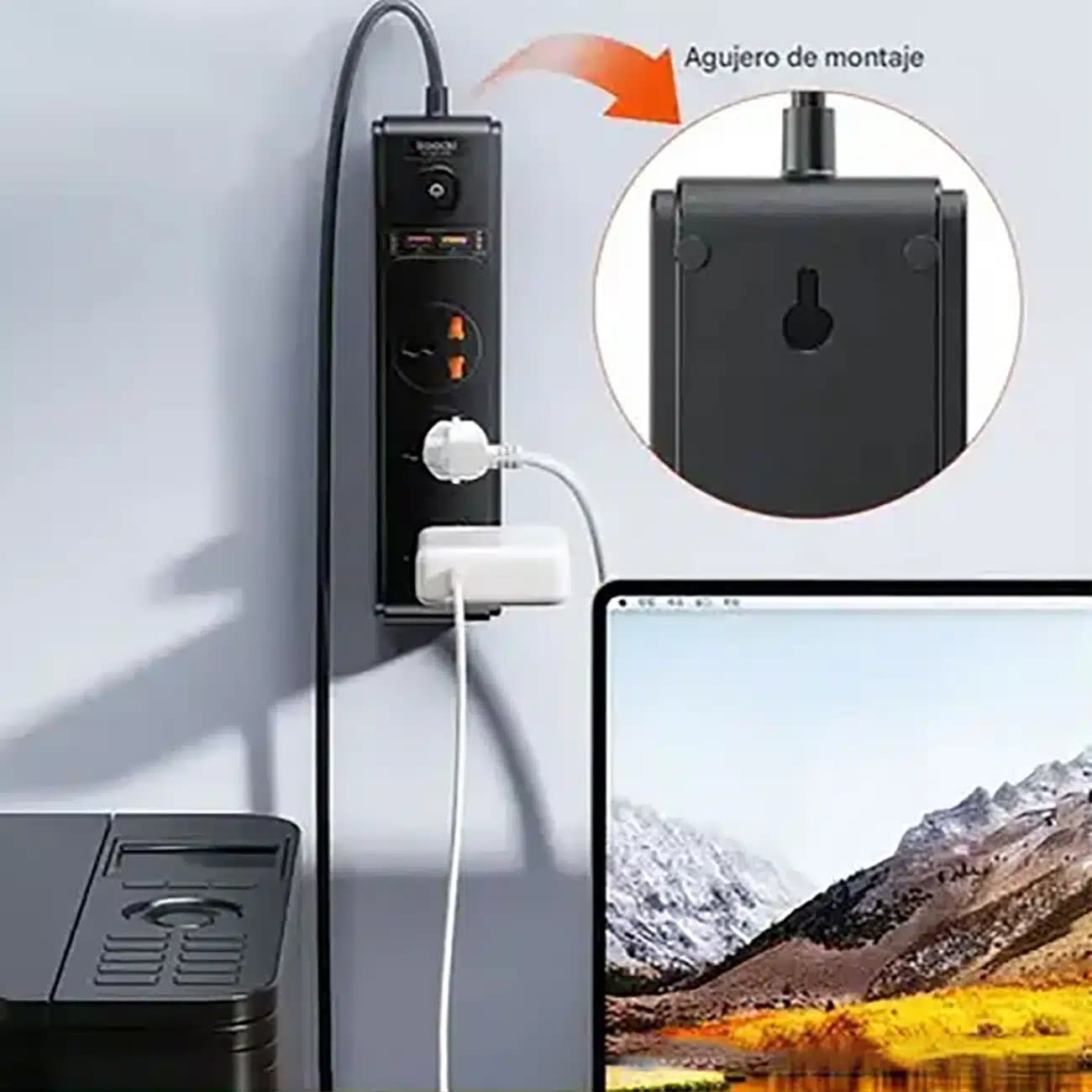 چند راهی برق جویروم JOYROOM مدل JR-TE1 با 3 سوکت و 4 پورت — تصویر ۱۰