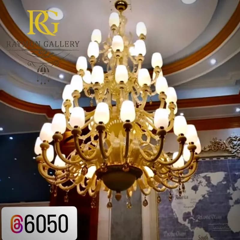 لوستر مورانو مجلل کد 6050 ( 42 شاخه)