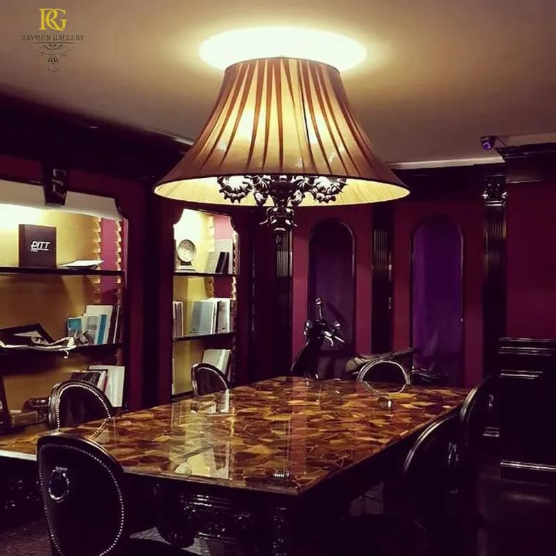 لوستر کلاسیک شید مخروطی شیک باکارات