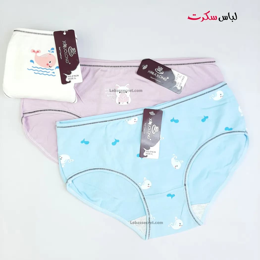شورت فانتزی زنانه بسته 3عددی ls543 — تصویر ۶